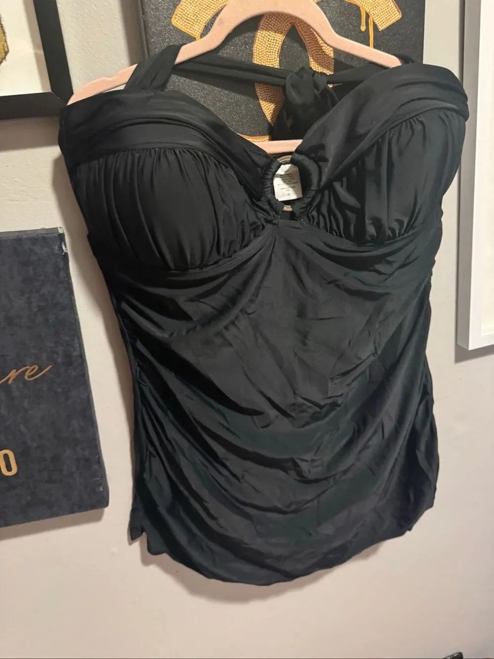 Jaclyn smith slimming plus size 20 Black swim dress